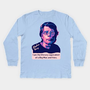 Stephen King Portrait and Quote Kids Long Sleeve T-Shirt